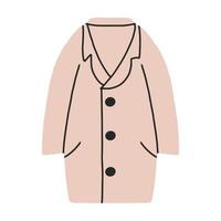 manteau de printemps. manteau femme automne. vêtements d'extérieur pour femmes. illustration vectorielle dans un style dessiné à la main. vecteur