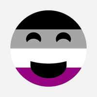 illustration vectorielle emoji asexuée isolée sur fond blanc vecteur