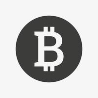 symbole de crypto-monnaie. icône de vecteur bitcoin. exploitation minière numérique