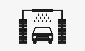 icône de vecteur de lavage de voiture isolé sur fond blanc