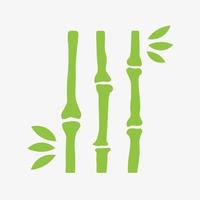 illustration vectorielle simple de tiges et de feuilles de bambou. icône de bambou vecteur plat isolé sur fond blanc. arbre de bambou vert avec logo de feuilles. plante chinoise