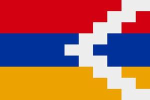 le drapeau de la république d'artsakh illustration vectorielle vecteur