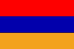 icône de vecteur de drapeau arménien. le drapeau de l'arménie