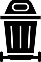 style d'icône de poubelle vecteur