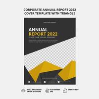 modèle de couverture du rapport annuel d'entreprise 2022 avec triangle vecteur