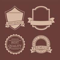 labels de qualité premium et de meilleure qualité vecteur