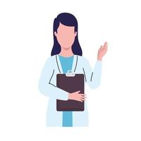 femme médecin professionnel vecteur