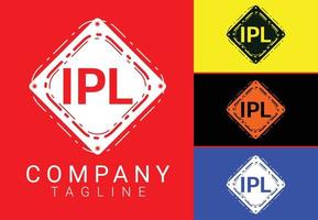 lettre ipl nouveau logo et création d'icônes vecteur