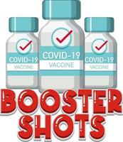 booster short covid 19 vaccin logo vecteur