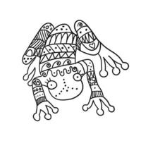 grenouille stylisée isolée sur fond blanc. vecteur