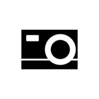 appareil photo, photographie, numérique, photo icône solide illustration vectorielle modèle de logo. adapté à de nombreuses fins. vecteur