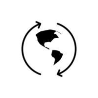 monde, terre, modèle de logo d'illustration vectorielle d'icône solide global. adapté à de nombreuses fins. vecteur