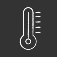 icône de craie de thermomètre. mesure de la température de l'air. illustration de tableau vectoriel isolé