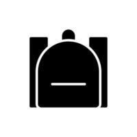 sac à dos, école, sac à dos, modèle de logo d'illustration vectorielle d'icône solide de sac à dos. adapté à de nombreuses fins. vecteur