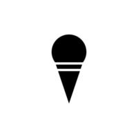 crème glacée, dessert, modèle de logo d'illustration vectorielle d'icône solide sucrée. adapté à de nombreuses fins. vecteur