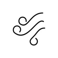 vent, modèle de logo d'illustration vectorielle d'icône solide d'air. adapté à de nombreuses fins. vecteur