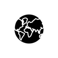 monde, terre, modèle de logo d'illustration vectorielle d'icône solide global. adapté à de nombreuses fins. vecteur