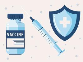 icônes de médecine vaccinale vecteur