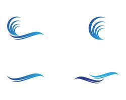 Modèle de logo et symboles Waves vecteur