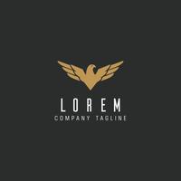 modèle de concept de design logo oiseau de luxe vecteur