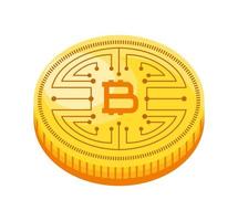 icône de crypto-monnaie bitcoin vecteur