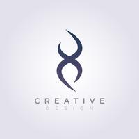 Lettre X Décoratif Vector Illustration Design Logo Symbole Logo Template