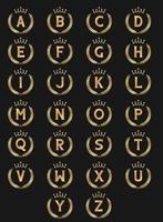 vecteur de jeu d'alphabet de logo de luxe