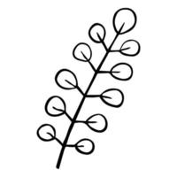 illustration de contour de plante vecteur