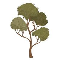 illustration d'arbres verts vecteur