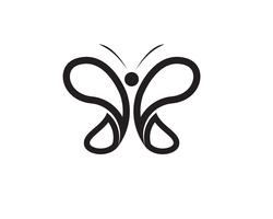 Papillon conceptuel simple, icône colorée. Logo. vecteur