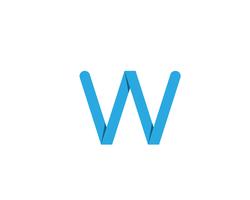 Modèle de logo et symboles commerciaux W logo vecteur