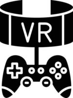 style d'icône de jeu vr vecteur