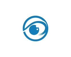 Logo de soins oculaires et icônes de modèle de vecteur de symboles