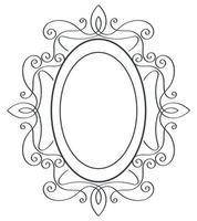 icône de monogramme élégant ovale vecteur