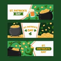 collection de bannières dorées pour le pot de la saint patrick vecteur