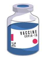 flacon de vaccin covid19 vecteur