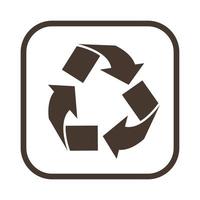 sceau informatif en carton recyclé vecteur