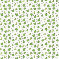 modèle sans couture avec des pommes vertes. motif de fruits pomme verte sur fond blanc. modèle sans couture de nourriture. illustration vectorielle vecteur