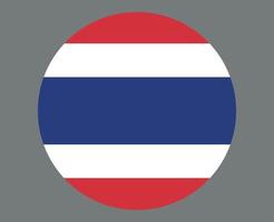 drapeau de la thaïlande emblème national de l'asie icône illustration vectorielle élément de conception abstraite vecteur