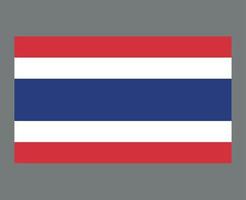 thaïlande drapeau national asie emblème symbole icône illustration vectorielle élément de conception abstraite vecteur