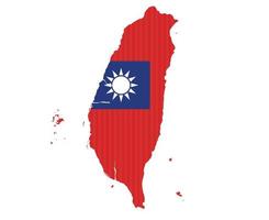 taïwan drapeau asie nationale emblème carte icône illustration vectorielle élément de conception abstraite vecteur