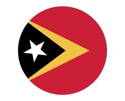 drapeau du timor oriental emblème national de l'asie icône illustration vectorielle élément de conception abstraite vecteur