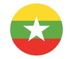 drapeau myanmar asie nationale emblème icône illustration vectorielle élément de conception abstraite vecteur