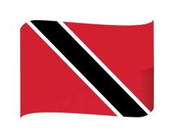 trinidad et tobago drapeau national amérique du nord emblème ruban icône illustration vectorielle élément de conception abstraite vecteur