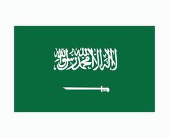Arabie saoudite drapeau national asie emblème symbole icône illustration vectorielle élément de conception abstraite vecteur