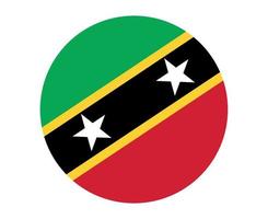 drapeau de saint kitts et nevis emblème national de l'amérique du nord icône illustration vectorielle élément de conception abstraite vecteur