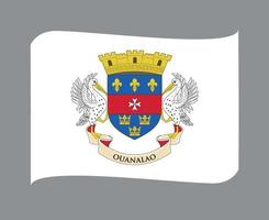 saint barthelemy drapeau national amérique du nord emblème ruban icône illustration vectorielle élément de conception abstraite vecteur