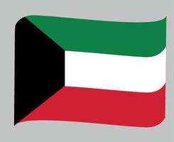 koweït drapeau national asie emblème ruban icône illustration vectorielle élément de conception abstraite vecteur