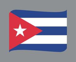 Cuba drapeau national amérique du nord emblème ruban icône illustration vectorielle élément de conception abstraite vecteur