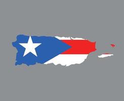 puerto rico drapeau national amérique du nord emblème carte icône illustration vectorielle élément de conception abstraite vecteur
